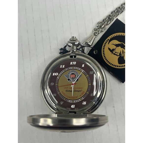 Franklin Mint Harley Davidson 95th Anniversary Heritage Springer Pocket Watch - Picture 7 of 9